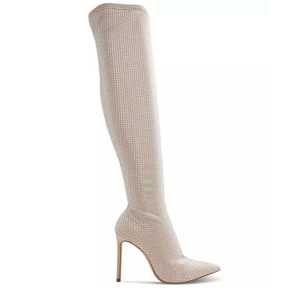 New ALDO Nassia Over-The-Knee Embellished Dress Stiletto Boots Women's